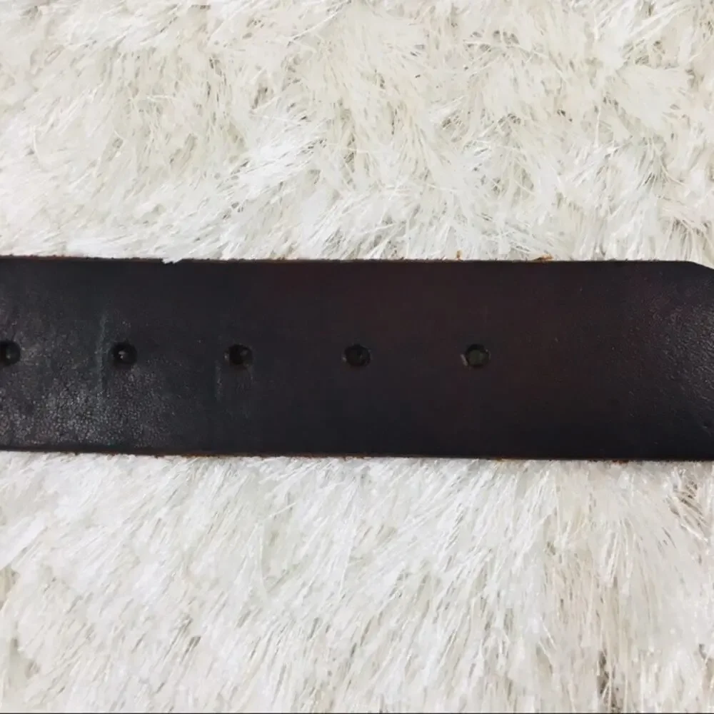 Vintage GAP Leather Braided Sz Small Medium Brown Belt